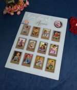 Rectangular Baby Photo Board Ice Blue,Maroon,Beige